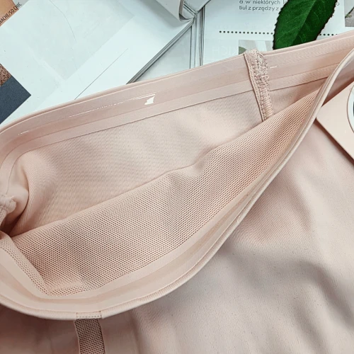 Majtki wyszczuplające brzuch bezszwowe wysoki stan plus size DIANA pudrowy 4