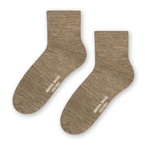 Steven Skarpety damskie z wełny merynosów MERINO WOOL 130 beżowy/melange (SALE)
