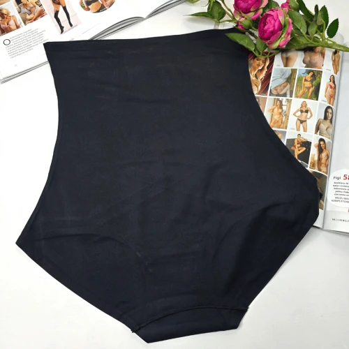 Majtki wyszczuplające brzuch bezszwowe wysoki stan plus size SARA no.4 czarny 3