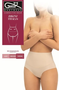 Gatta Majtki wyszczuplające laserowo cięte wysoki stan CORRECTIVE BIKINI THALIA wysoki stopień wyszczuplenia beżowy
