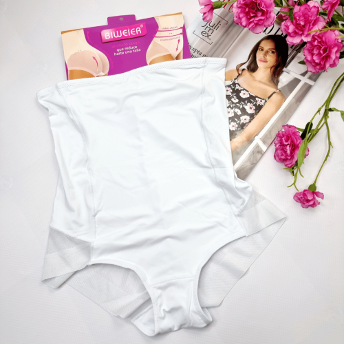 Majtki bezszwowe wyszczuplające wysoki stan KLEOPATRA biały 4