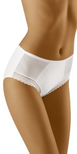 Wol-Bar Majtki wyszczuplające z koronką Roma biały